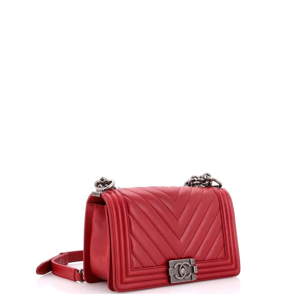 Chanel Boy Flap Bag Chevron Calfskin #233871C33B - Picture 2 of 7